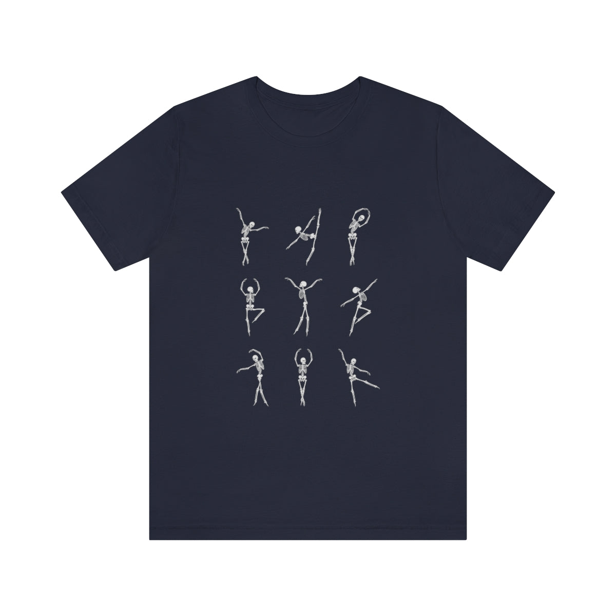 Dancing Skeletons Halloween Design on Unisex Jersey Short Sleeve Tee