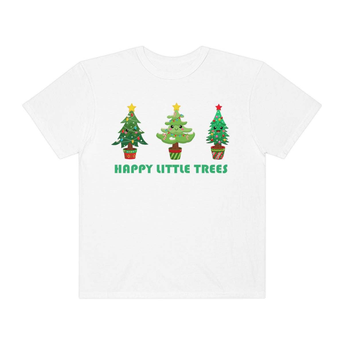 Happy Little Trees Cute Christmas Tshirt