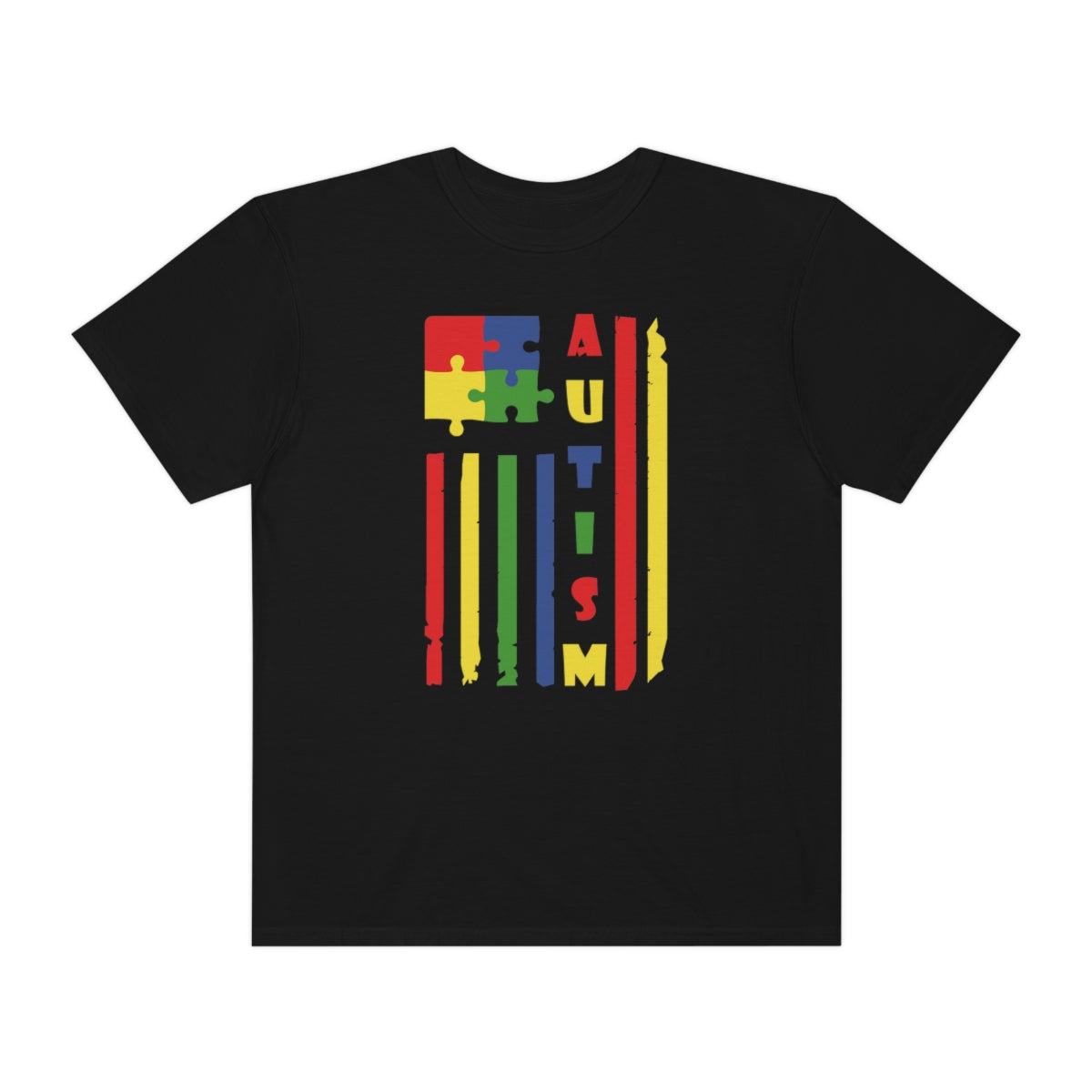 Autism Awareness Puzzle Piece Flag Tshirt