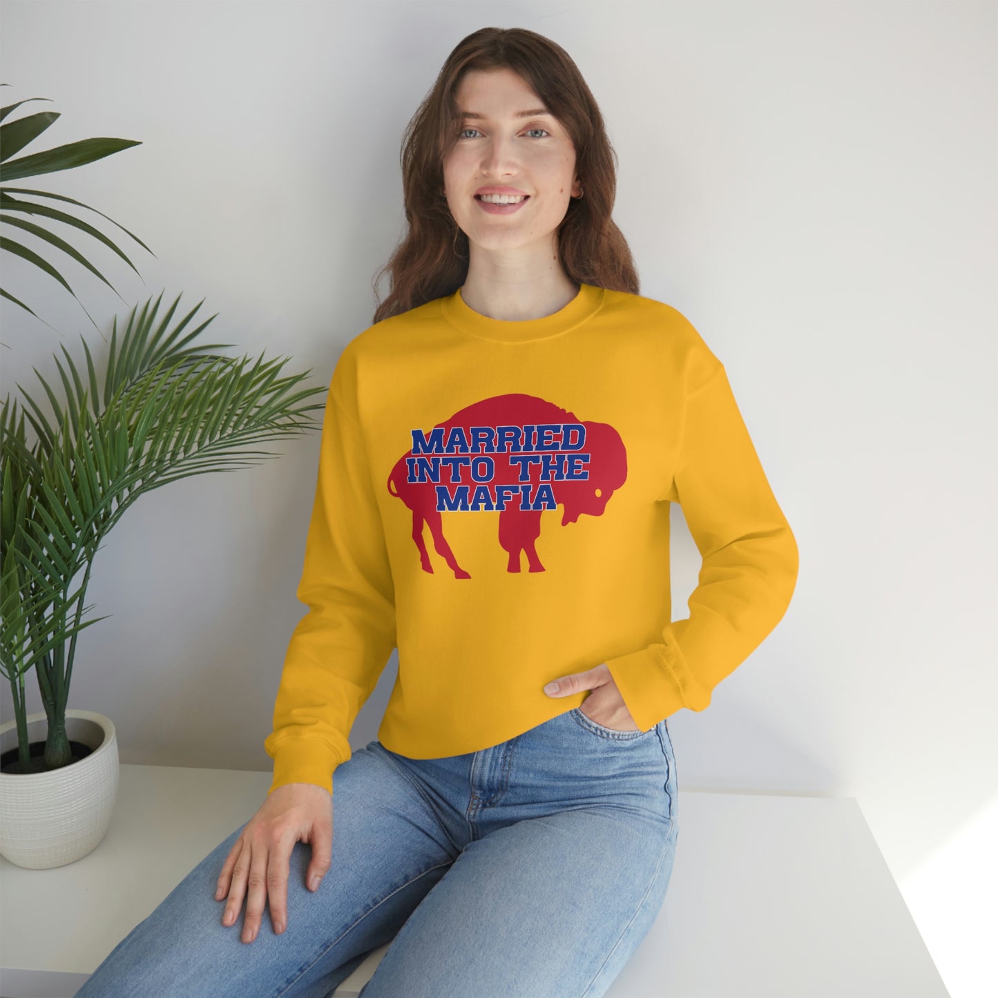 Married Into the Mafia Buffalo Bills Football Bills Mafia Crewneck Sweatshirt