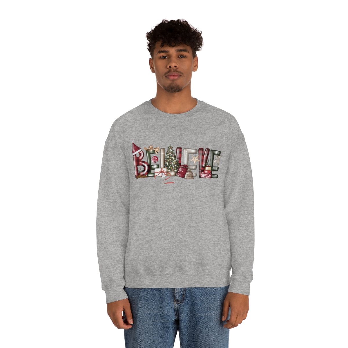 Believe Christmas Magic Xmas Holiday Sweatshirt