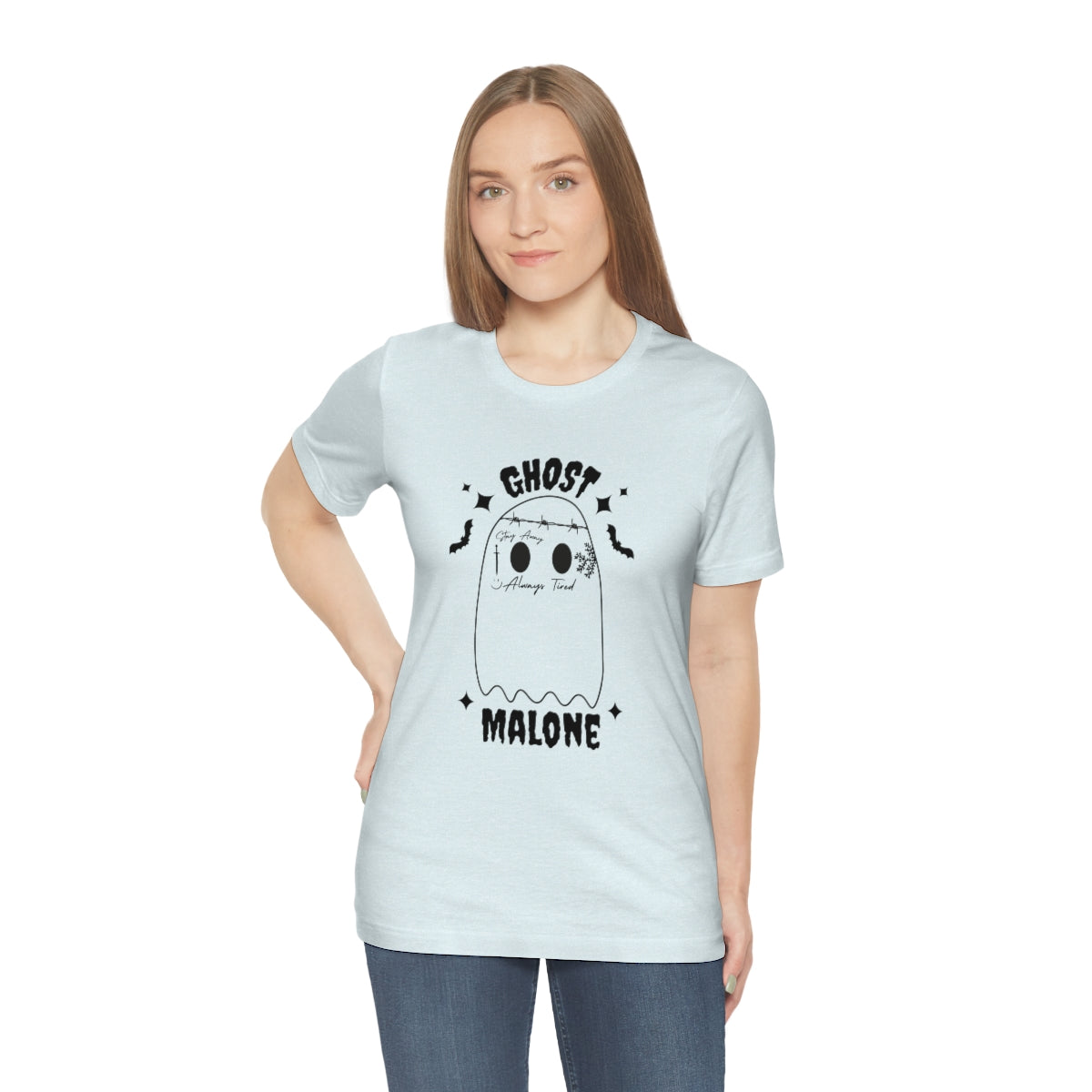 Ghost Malone Cool Halloween Tshirt, Funny Halloween T-Shirt Design on Unisex Jersey Short Sleeve Tee