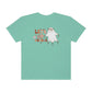 Let's Go Ghouls Cute Ghost with Retro Lettering Design, Halloween Tshirt, Funny Tshirt Design on Unisex Garment-Dyed T-shirt