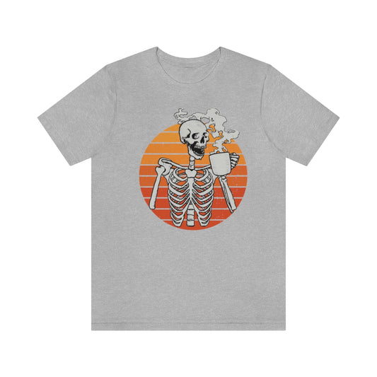 Dead Inside but Caffeinated Skeleton Halloween TShirt