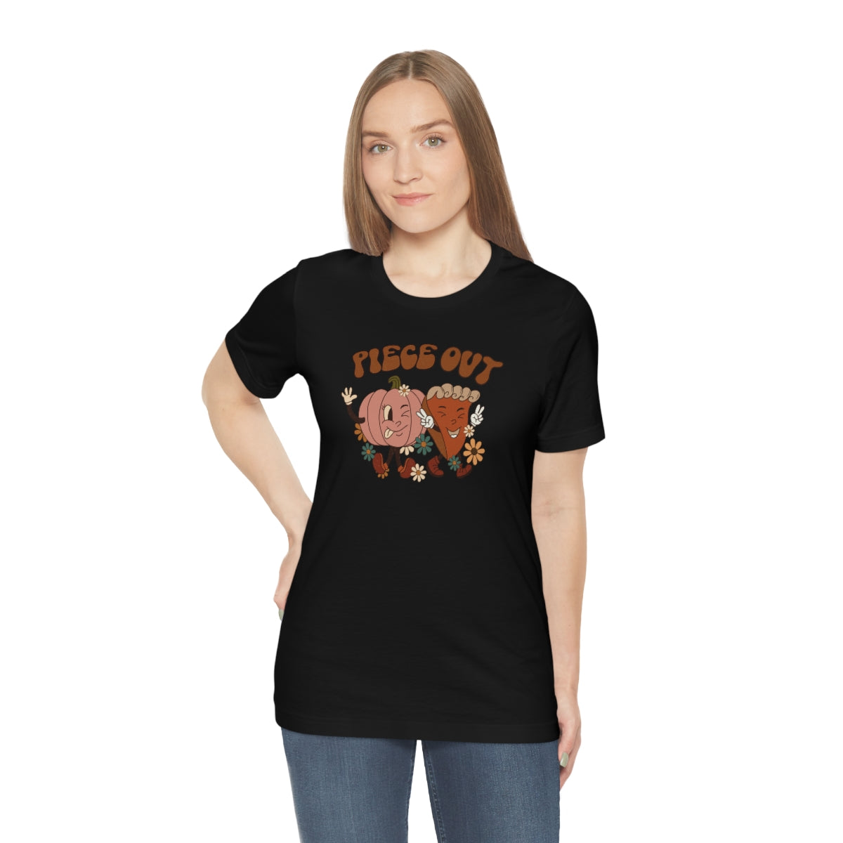 Piece Out Pie Inspired Thanksgiving Teeshirt on Unisex Jersey Short Sleeve Tee