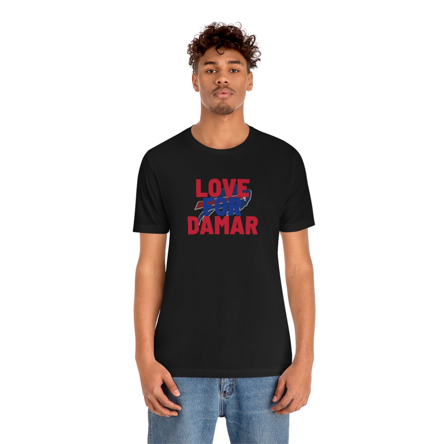 Love for Damar Buffalo Bills Logo #3 Damar Hamlin Supporter Unisex Jersey Short Sleeve Tee