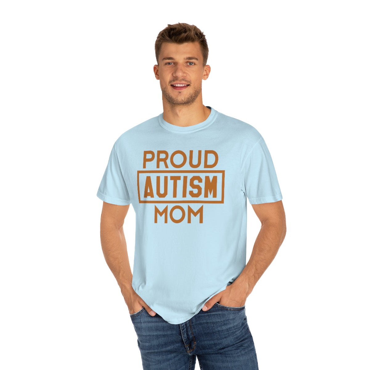 Proud Autism Mom Bold Letters Autism Awareness Tshirt