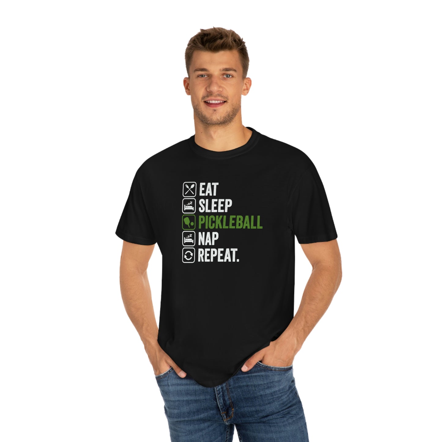 Eat Sleep Pickleball Nap Repeat Tshirt