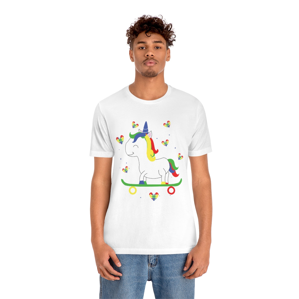 Cute Skateboarding Unicorn Autism Awareness Tshirt