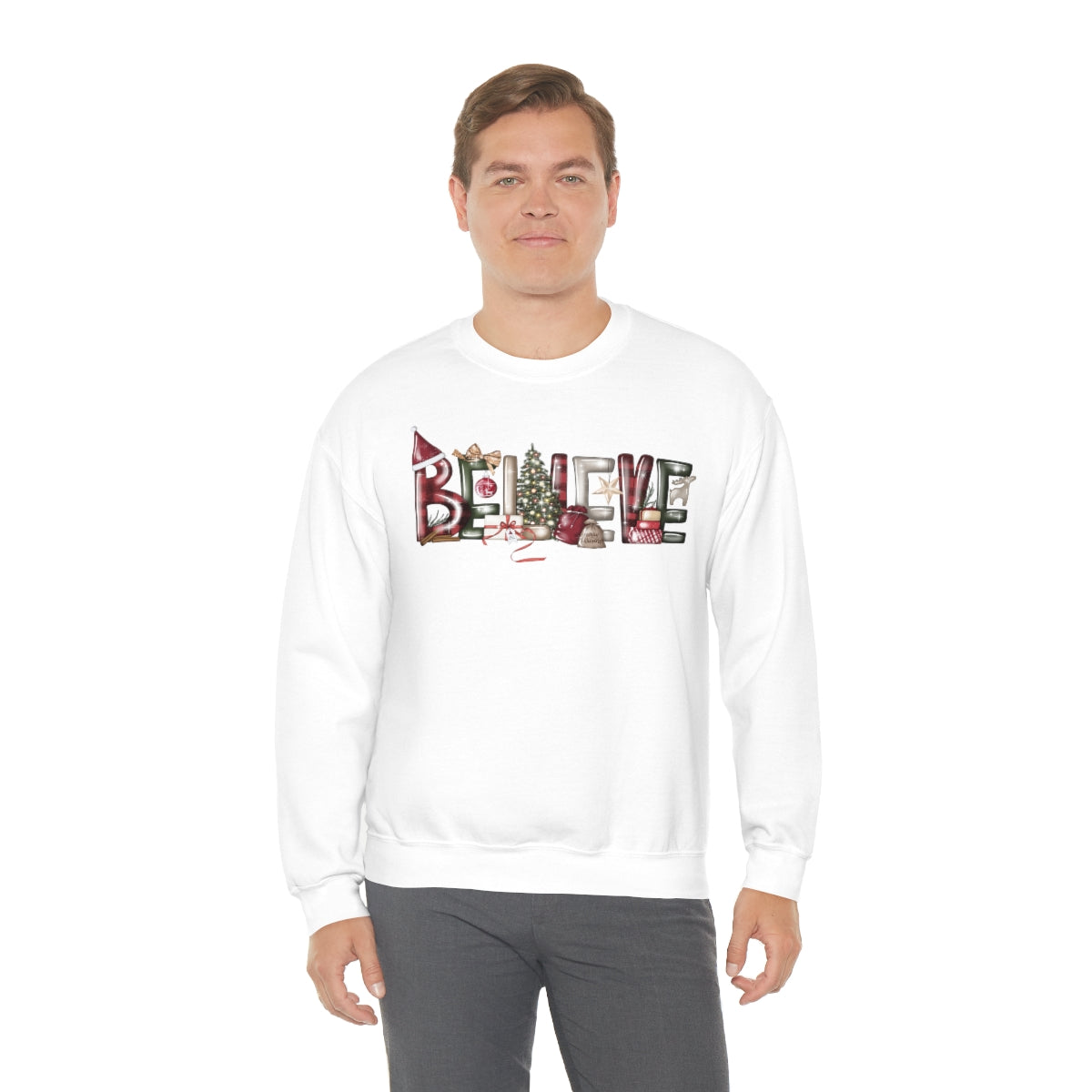 Believe Christmas Magic Xmas Holiday Sweatshirt