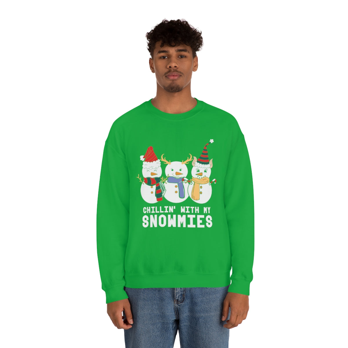 Chillin With My Snowmies Cute Snowman Christmas Sweatshirt