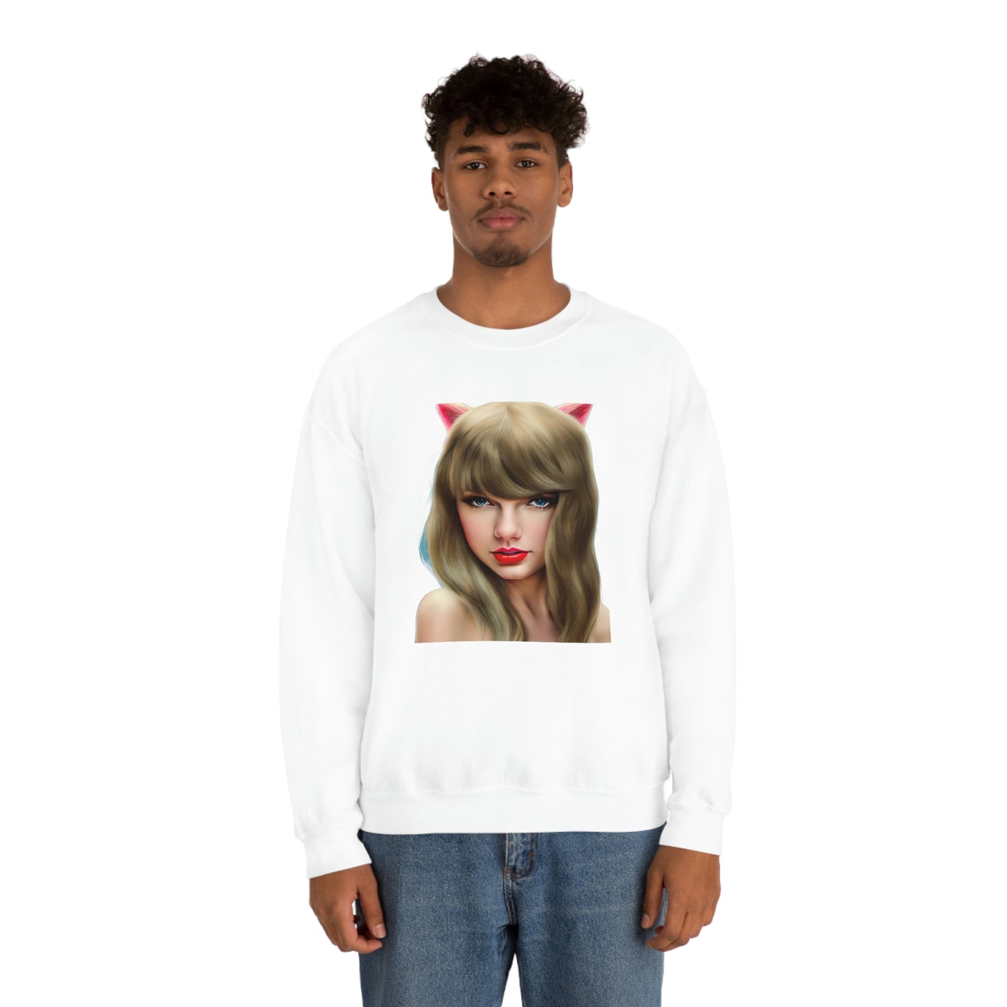 Taylor Swift Cat Ears T Swift Taylor Swift Merch Fan Swifty Gift Crewneck Sweatshirt