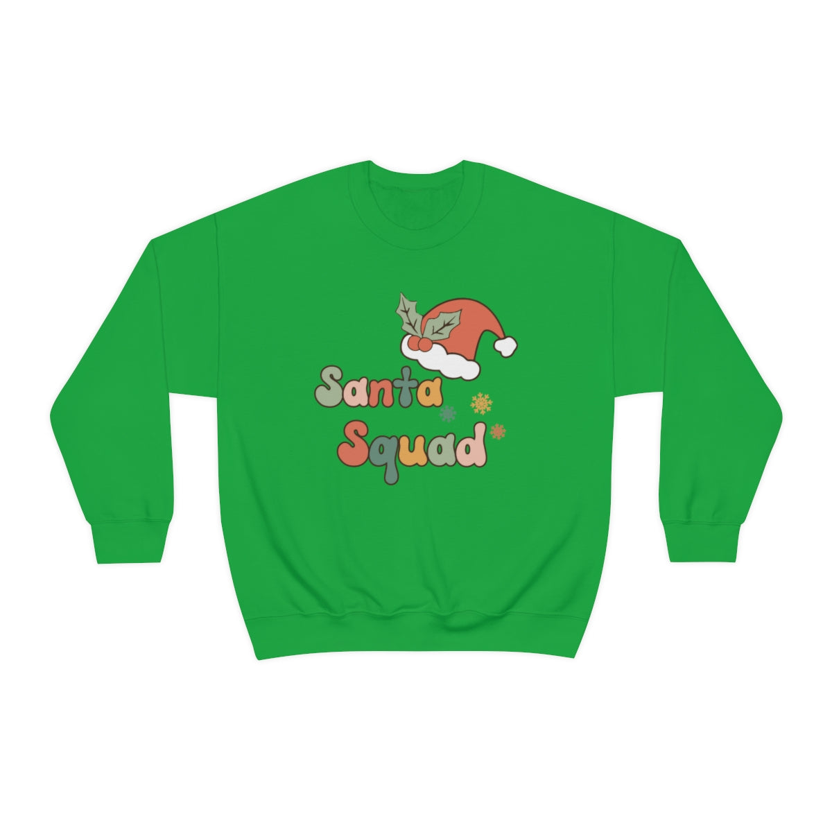 Santa Squad Groovy Retro Style Christmas Sweatshirt