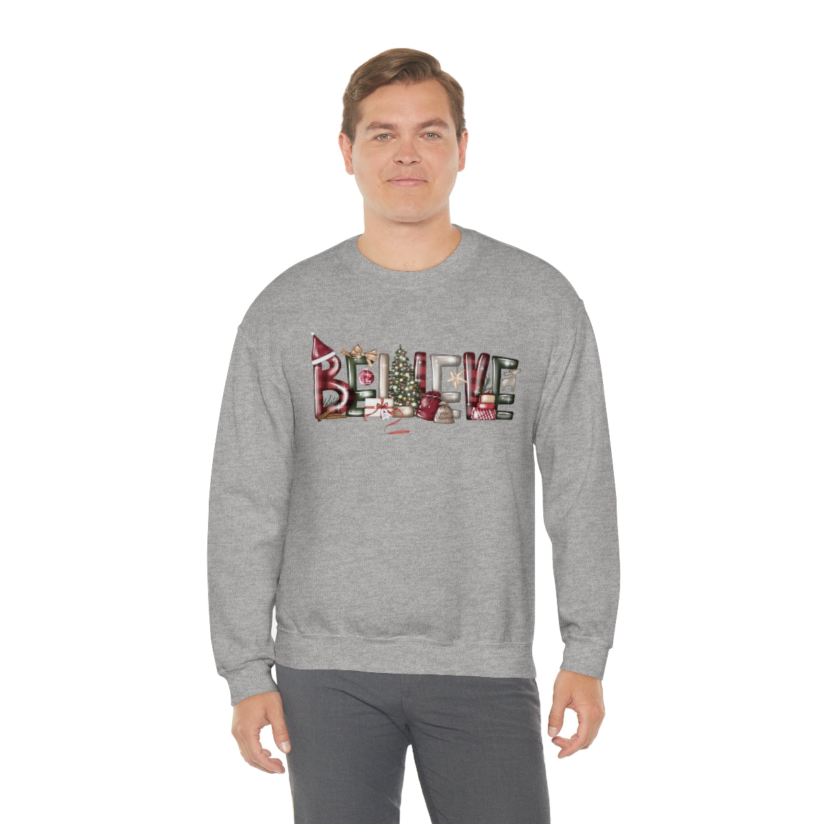 Believe Christmas Magic Xmas Holiday Sweatshirt