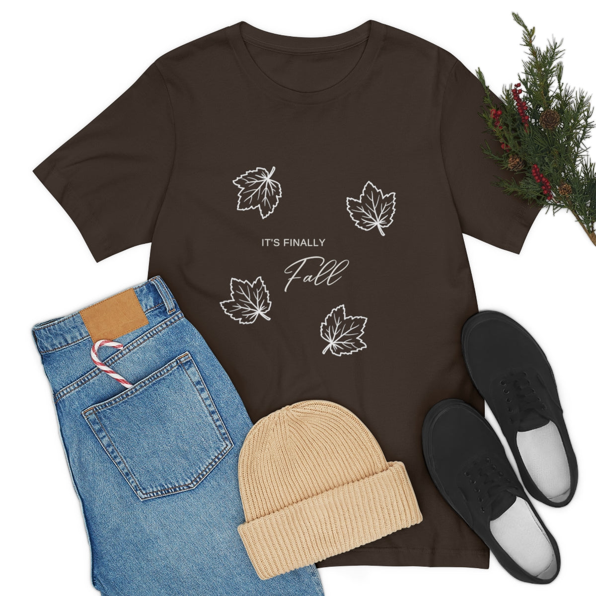 Finally Fall Design on Unisex Jersey Short Sleeve Tee