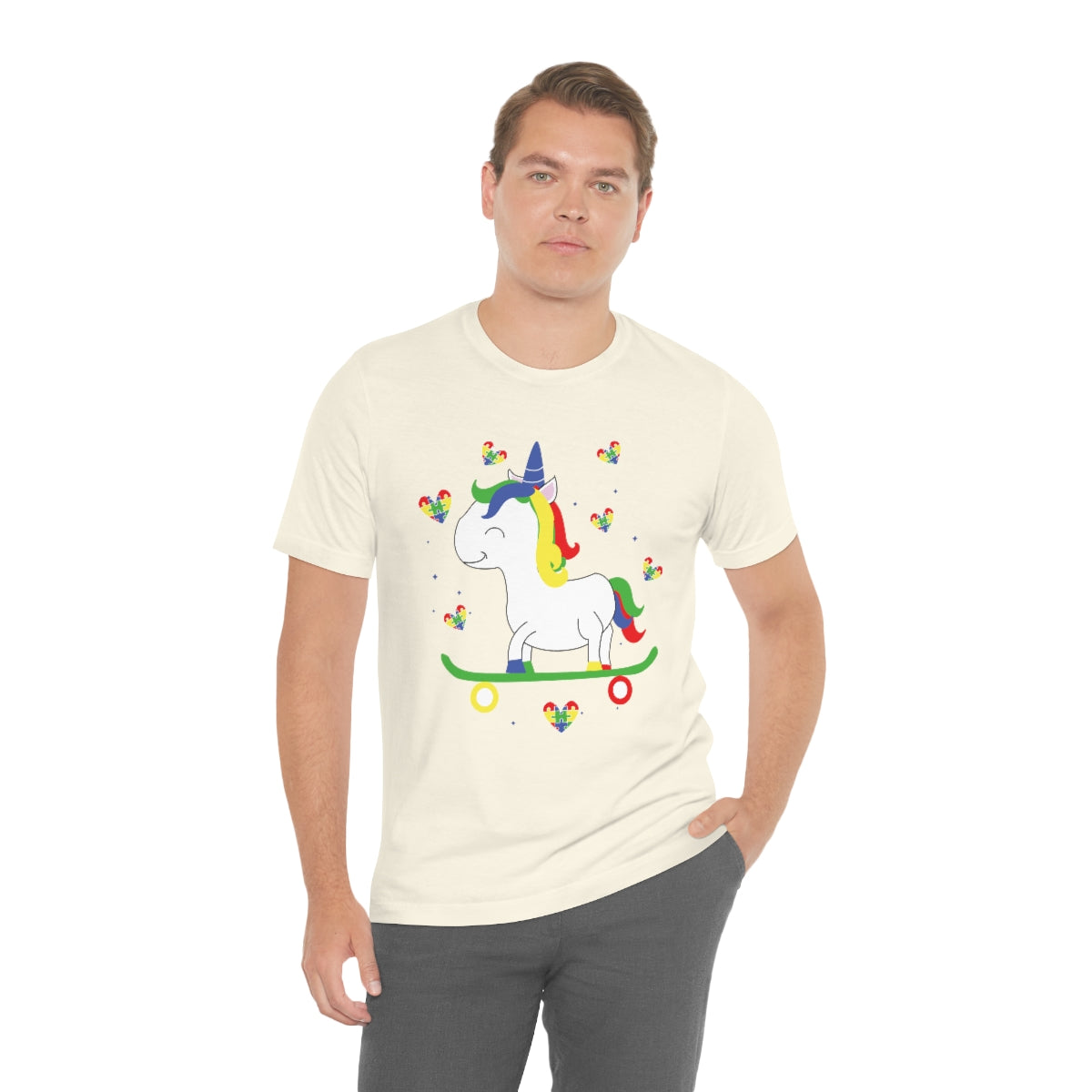 Cute Skateboarding Unicorn Autism Awareness Tshirt