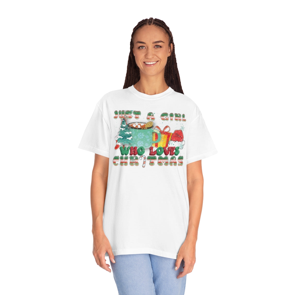 Just a Girl That Loves Christmas Retro Christmas Tshirt