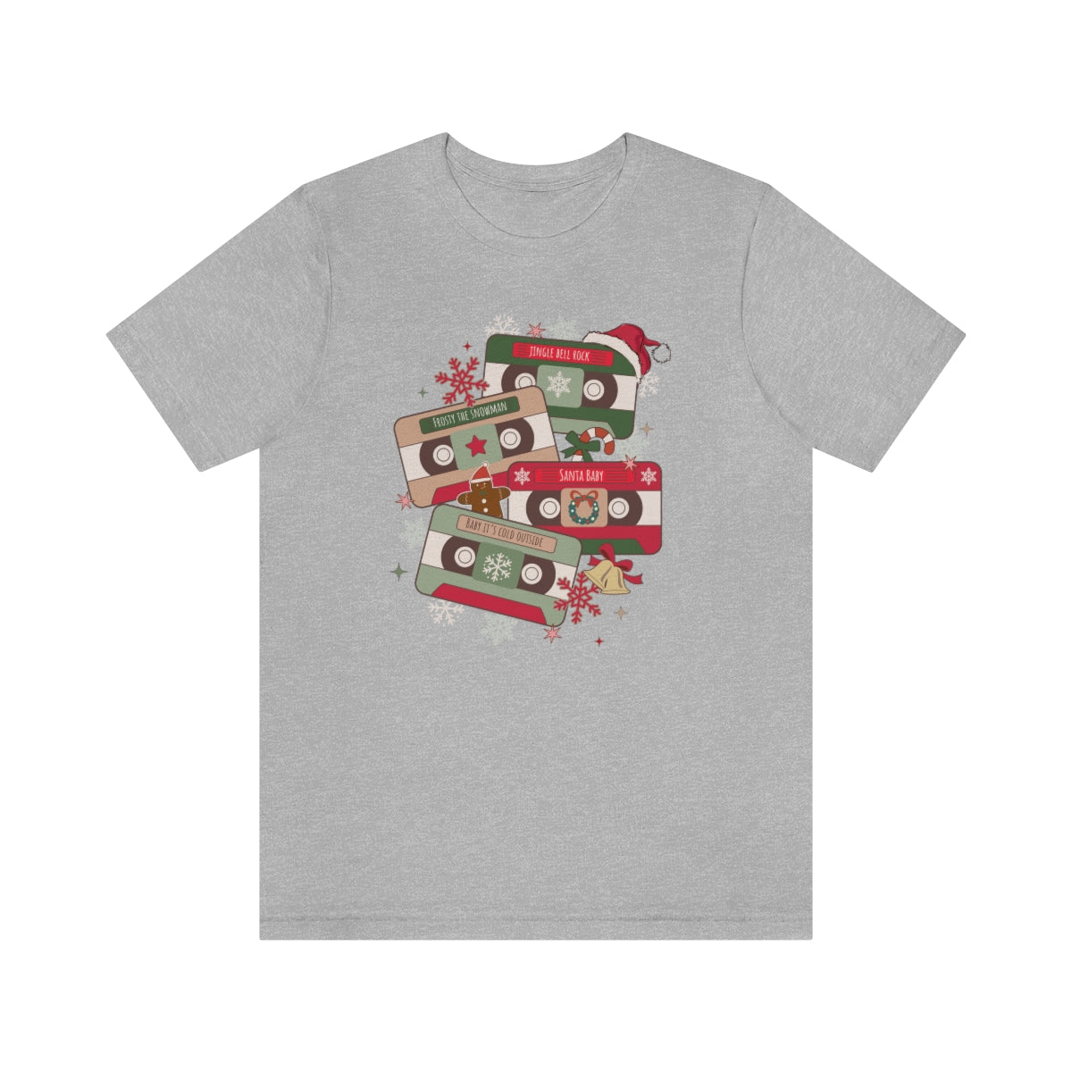 Retro Christmas Music Cassette Tape Christmas Tshirt