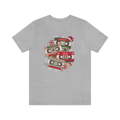 Retro Christmas Music Cassette Tape Christmas Tshirt