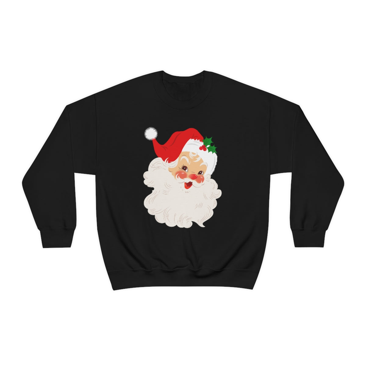 Cute Retro Vintage Classic Santa Kris Kringle Christmas Sweatshirt