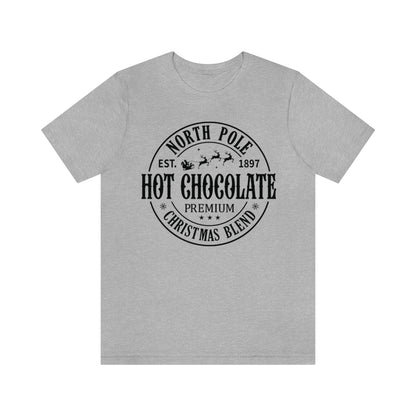 North Pole Premium Hot Chocolate Christmas Holiday Tshirt