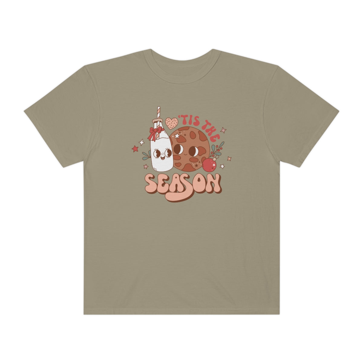 'Tis the Season Milk & Cookies Retro Vintage Christmas TeeShirt