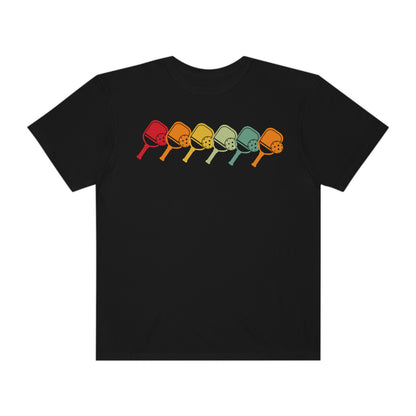 Rainbow Retro Pickleball Tshirt