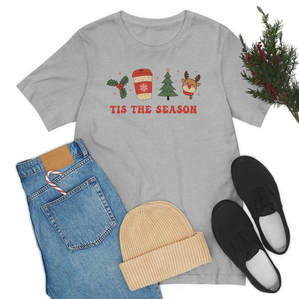 Tis the Season Coffee Themed Christmas Tshirt