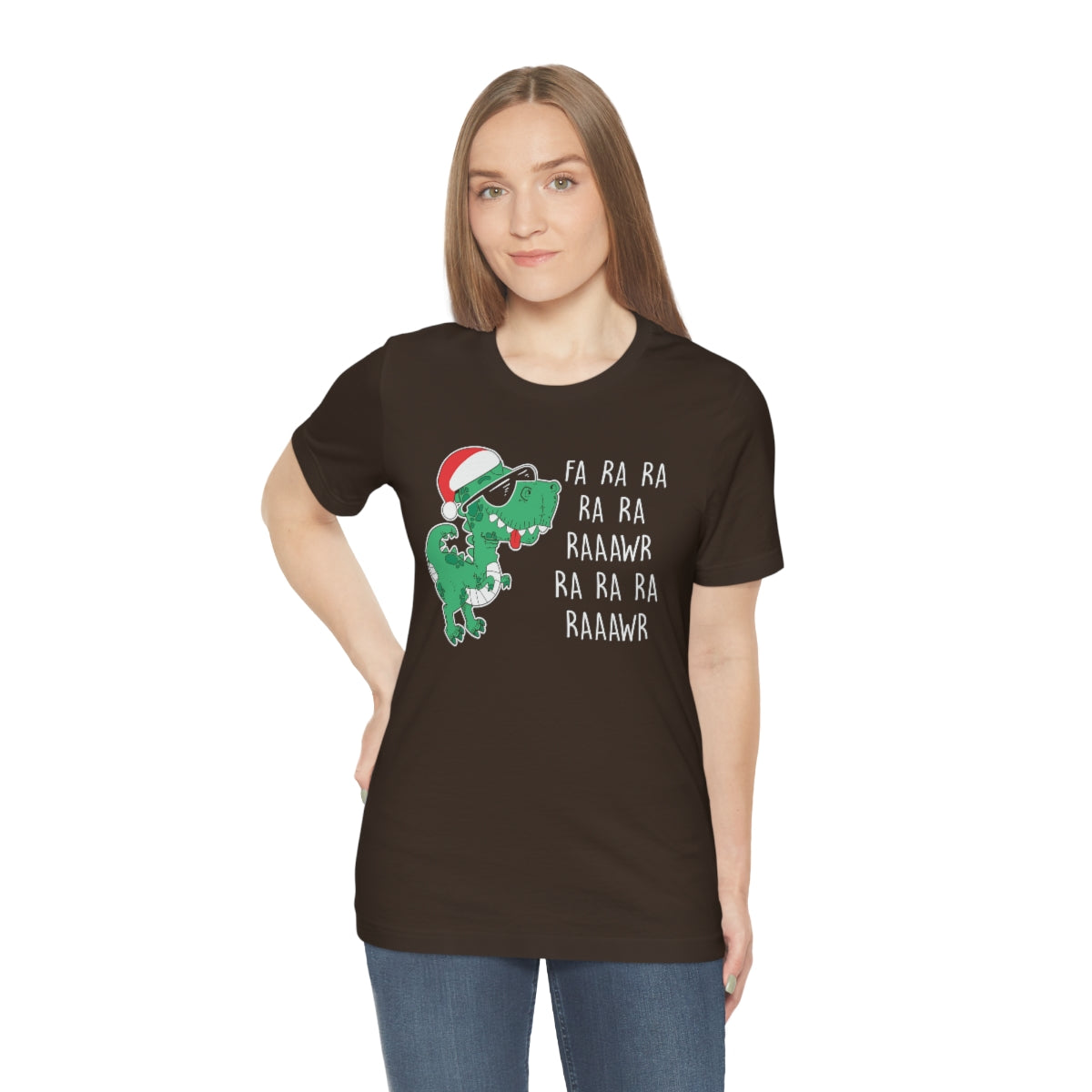 Fa Ra Ra Ra Ra Rawr Cute Dino Christmas Funny Tshirt