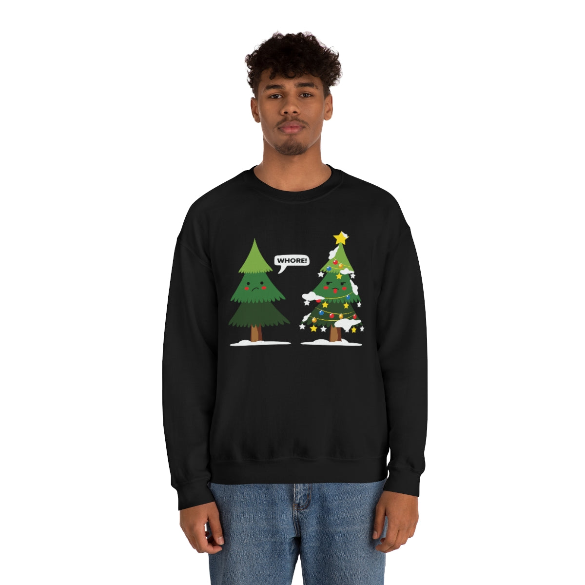 Funny Christmas Trees Cursing Xmas Sweatshirt