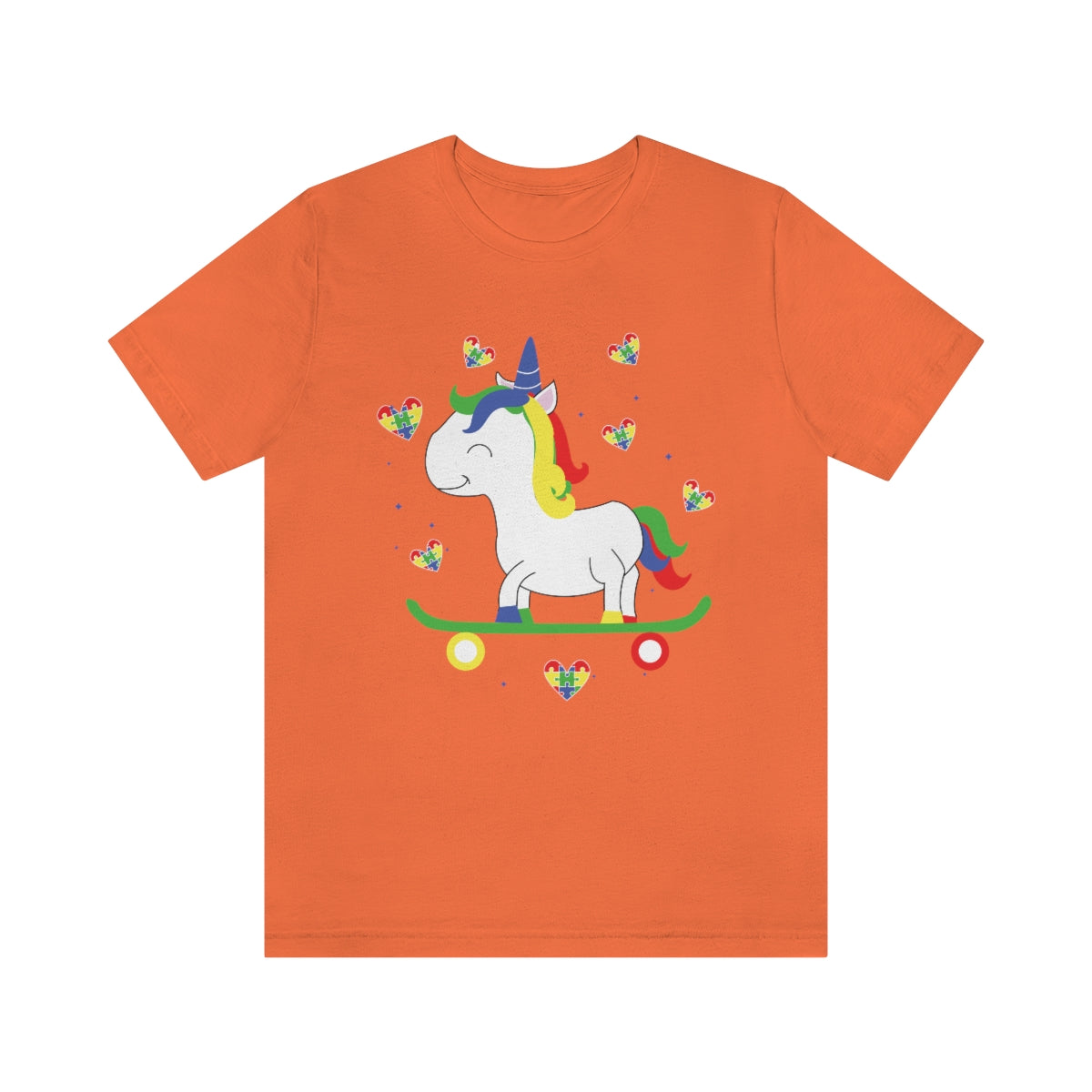 Cute Skateboarding Unicorn Autism Awareness Tshirt