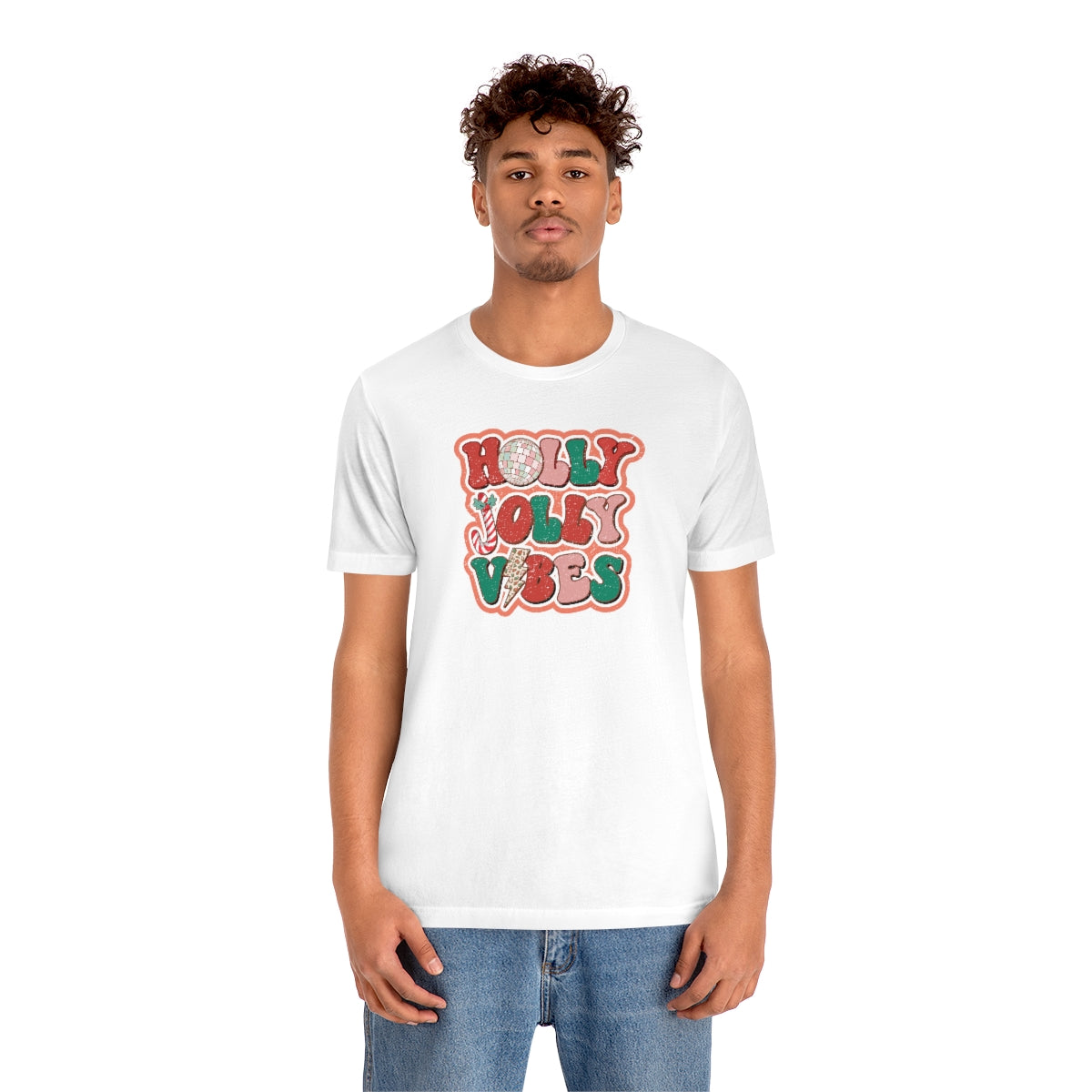 Retro Holly Jolly Vibes Christmas TShirt