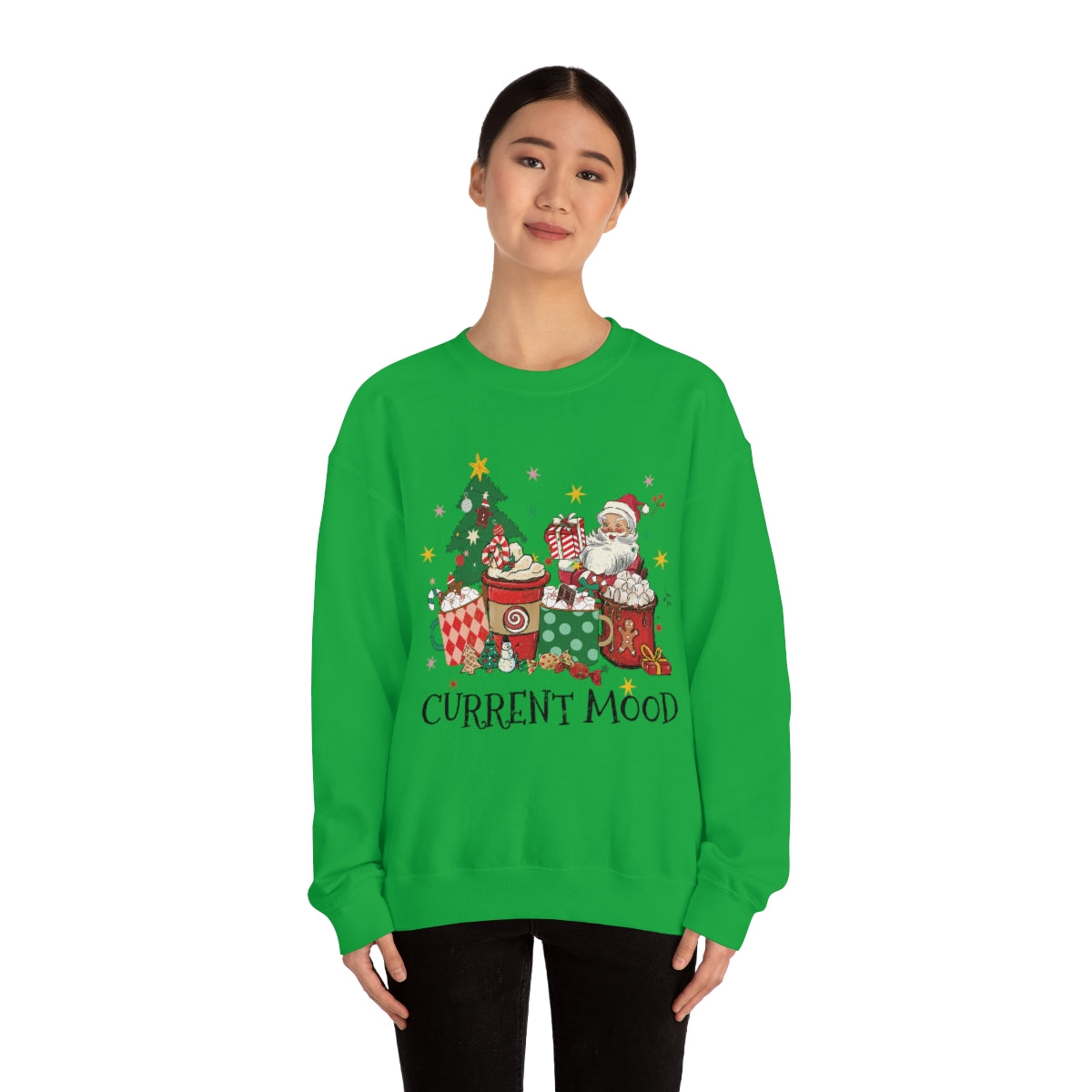 Current Mood Vintage Santa with Presents Christmas Sweatshirt