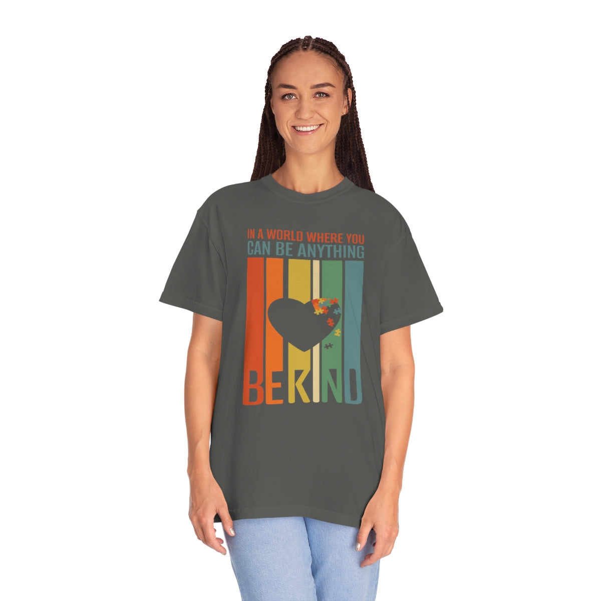 Be Kind Flag Heart Autism Awareness Tshirt