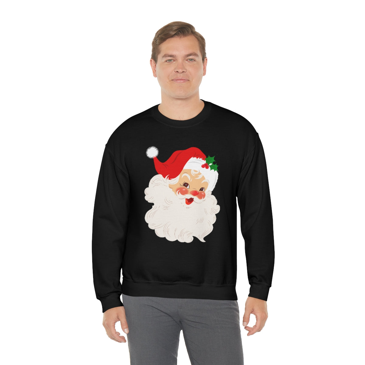 Cute Retro Vintage Classic Santa Kris Kringle Christmas Sweatshirt