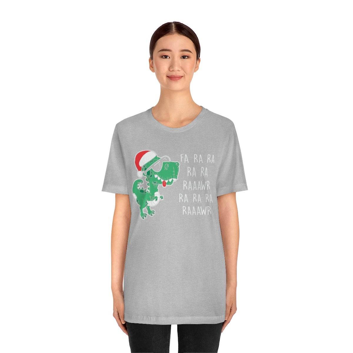 Fa Ra Ra Ra Ra Rawr Cute Dino Christmas Funny Tshirt