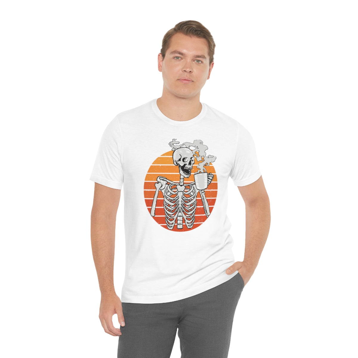 Dead Inside but Caffeinated Skeleton Halloween TShirt