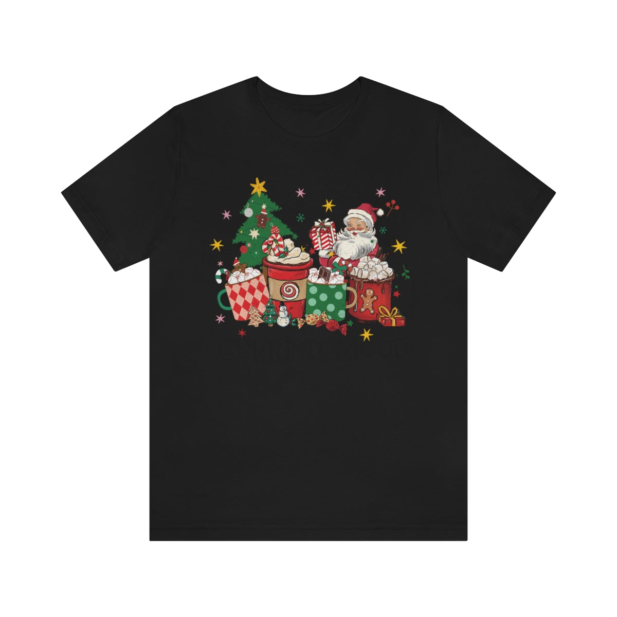 Current Mood Retro Christmas Santa Tshirt