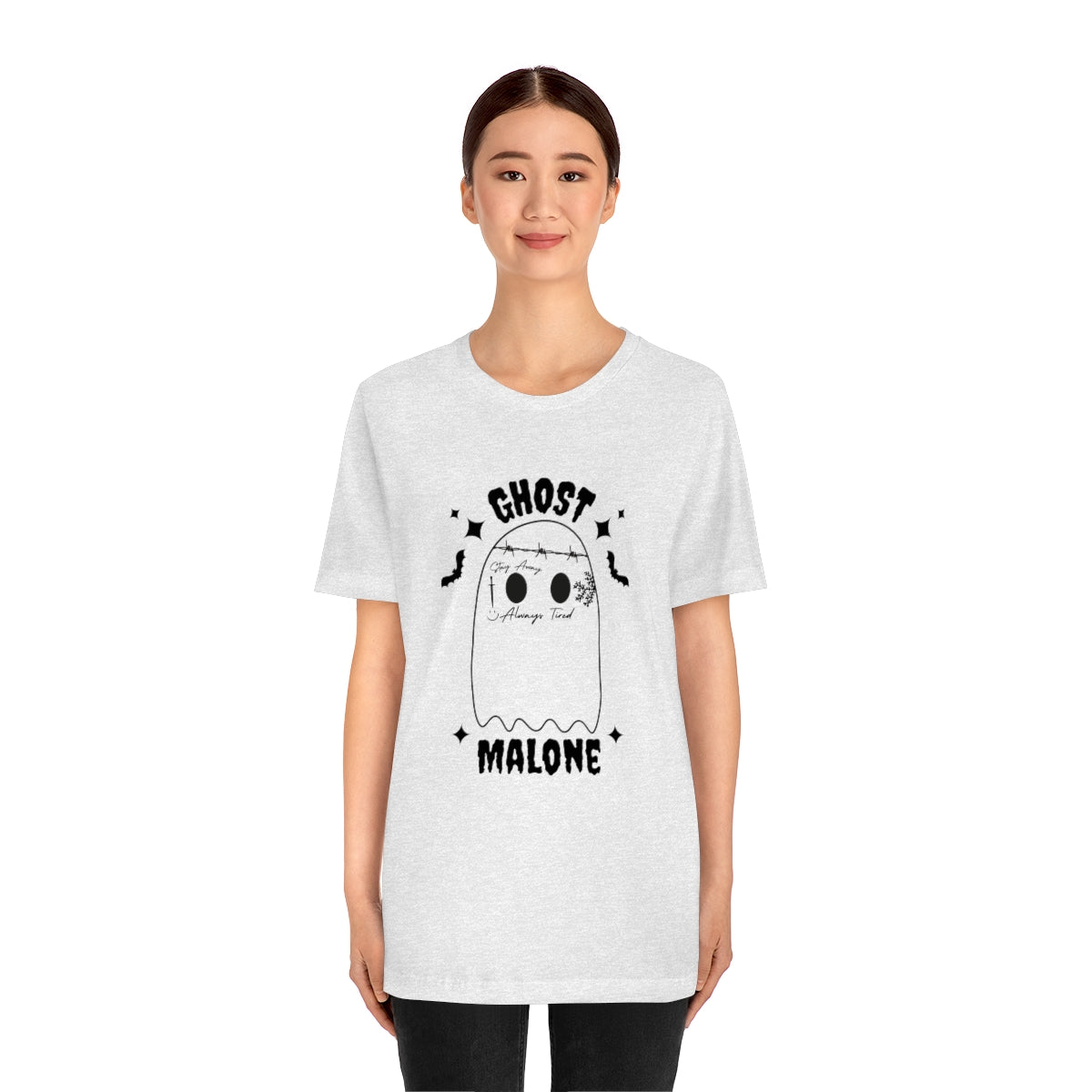 Ghost Malone Cool Halloween Tshirt, Funny Halloween T-Shirt Design on Unisex Jersey Short Sleeve Tee