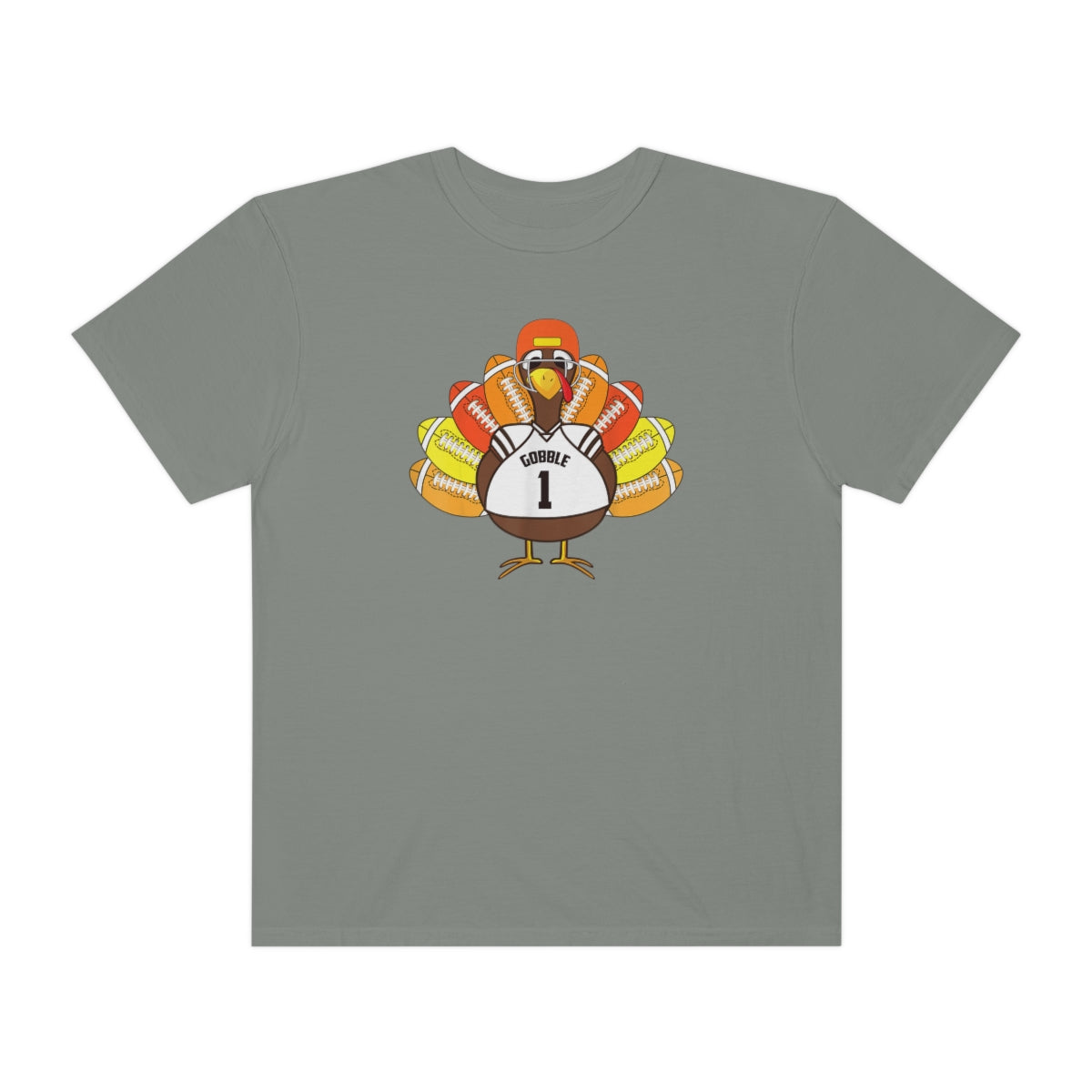 Gobble Turkey Football Thanksgiving Dinner Themed TShirt