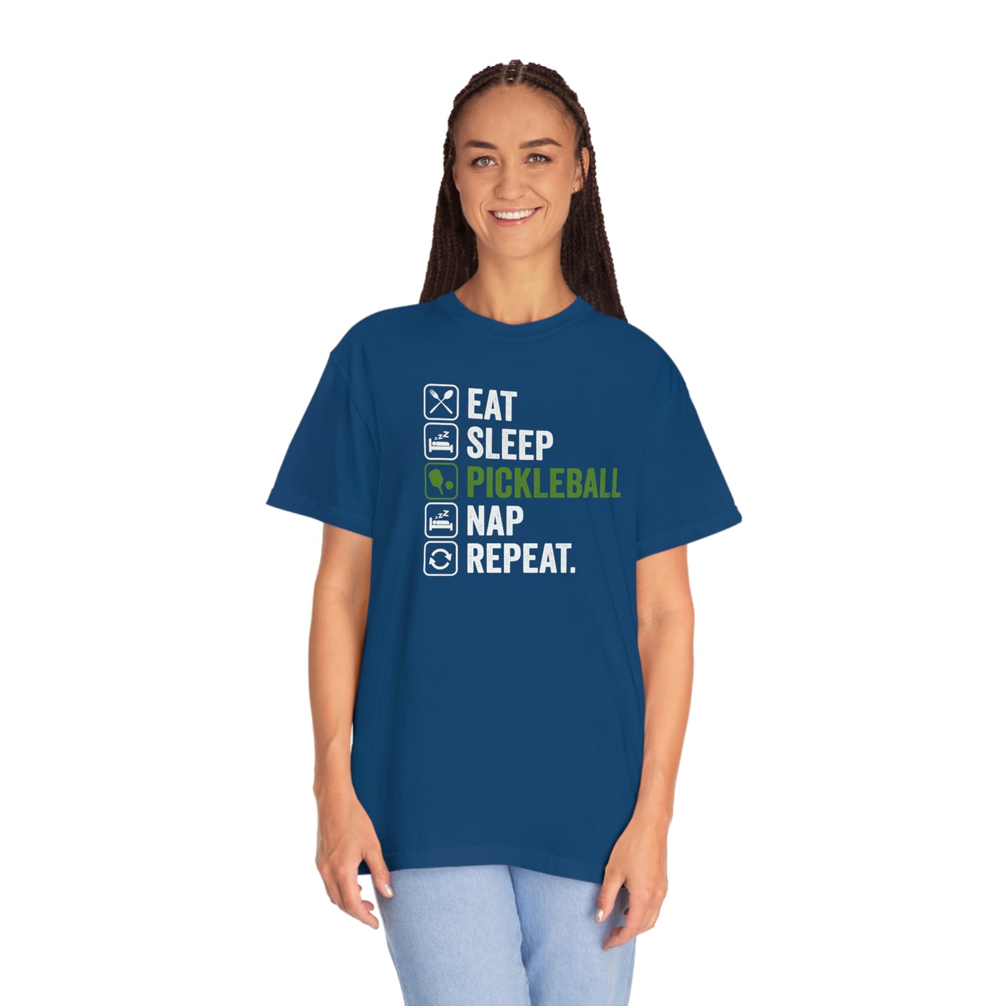 Eat Sleep Pickleball Nap Repeat Tshirt