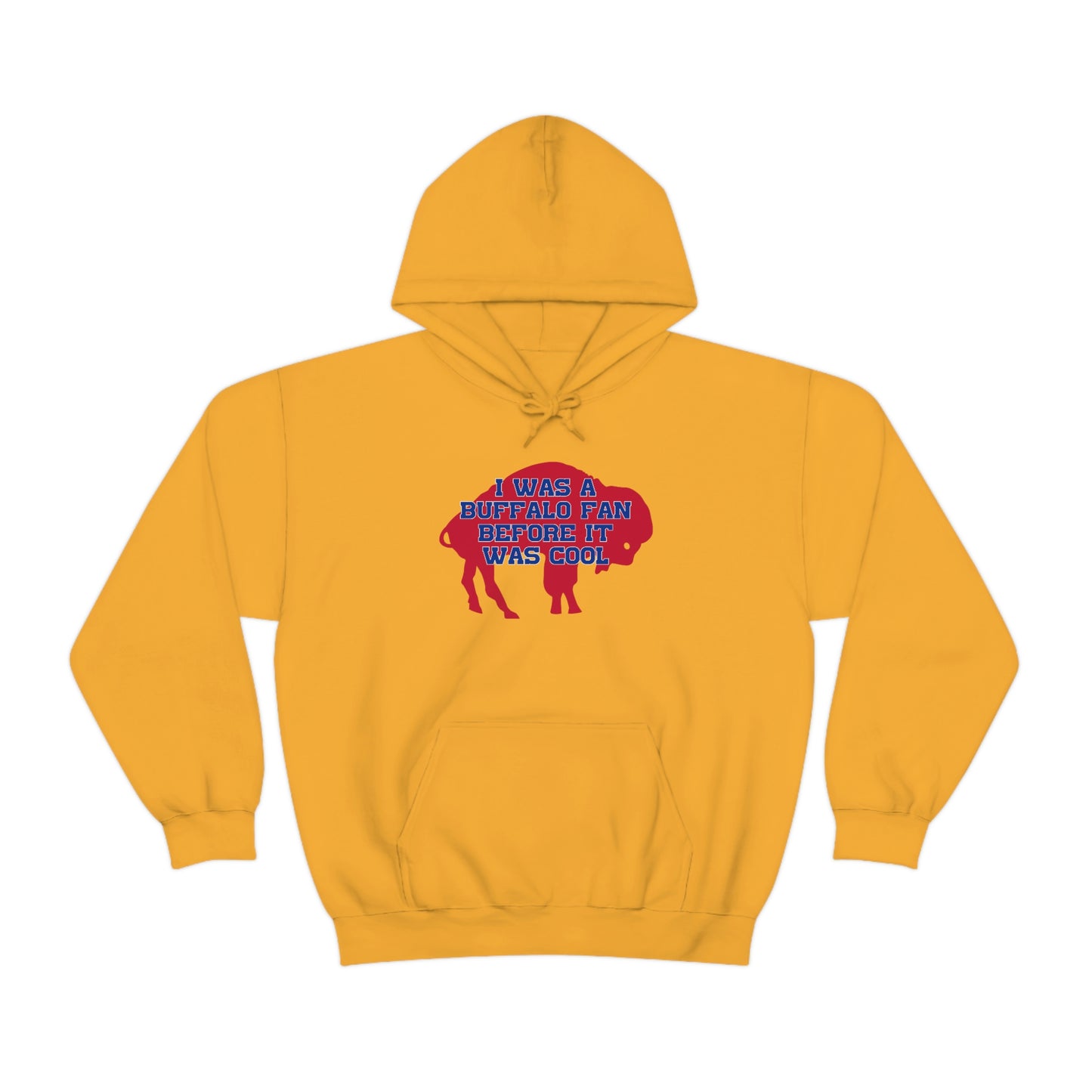 I Was a Buffalo Fan Before it was Cool Retro Red Logo Bills Mafia Football Hooded Sweatshirt