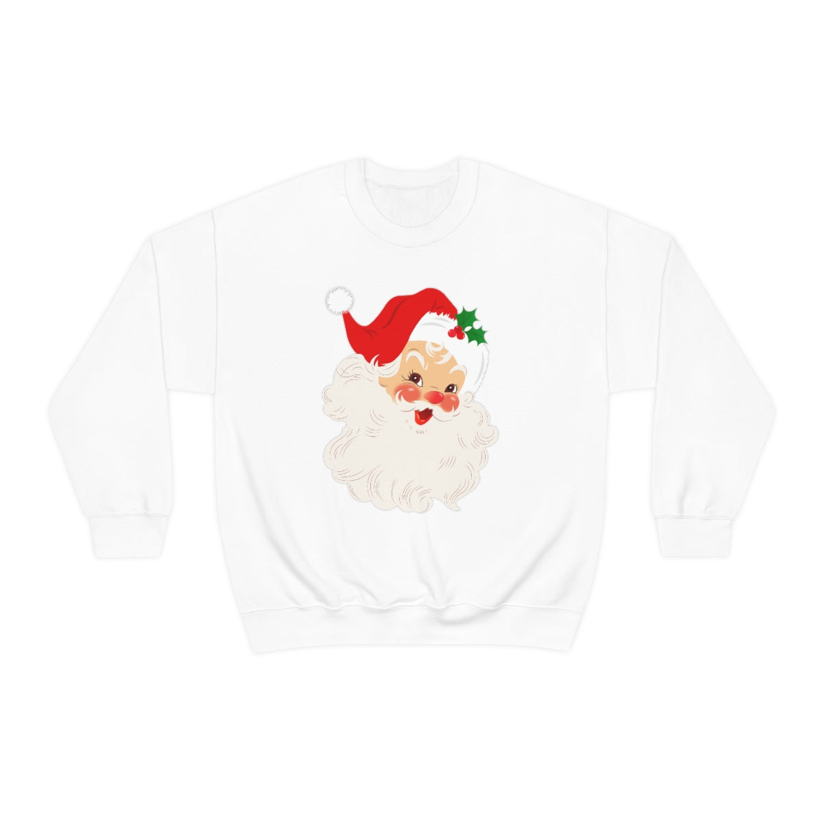 Cute Retro Vintage Classic Santa Kris Kringle Christmas Sweatshirt