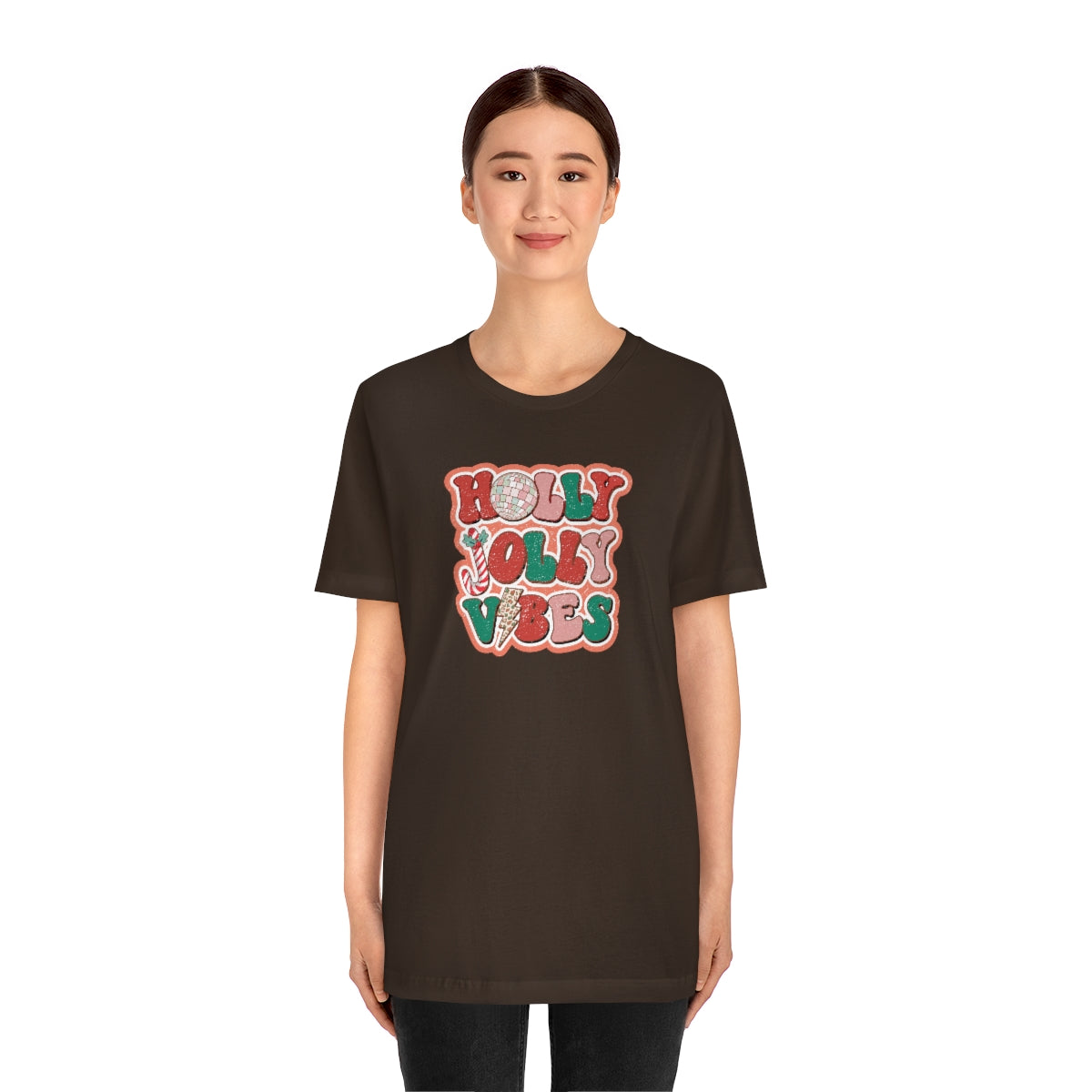 Retro Holly Jolly Vibes Christmas TShirt