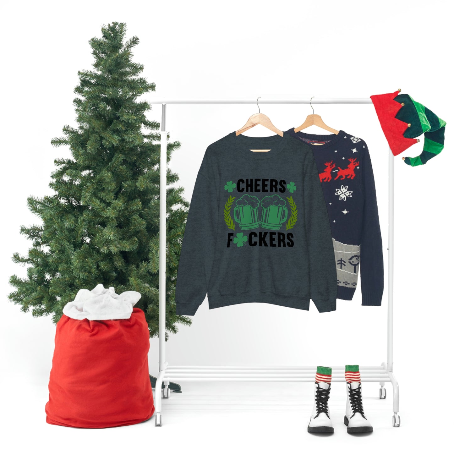 Cheers Fuckers Funny St. Patrick's Day Crewneck Sweatshirt