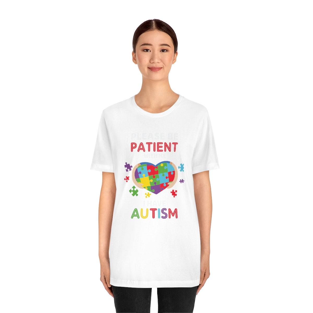 Please be patient with me I have Autism Puzzle Pieces Tshirt