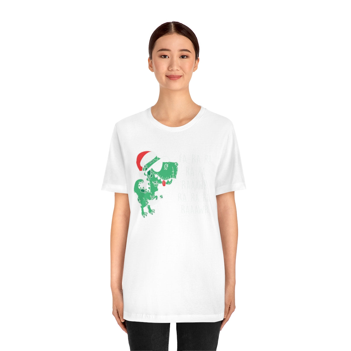 Fa Ra Ra Ra Ra Rawr Cute Dino Christmas Funny Tshirt