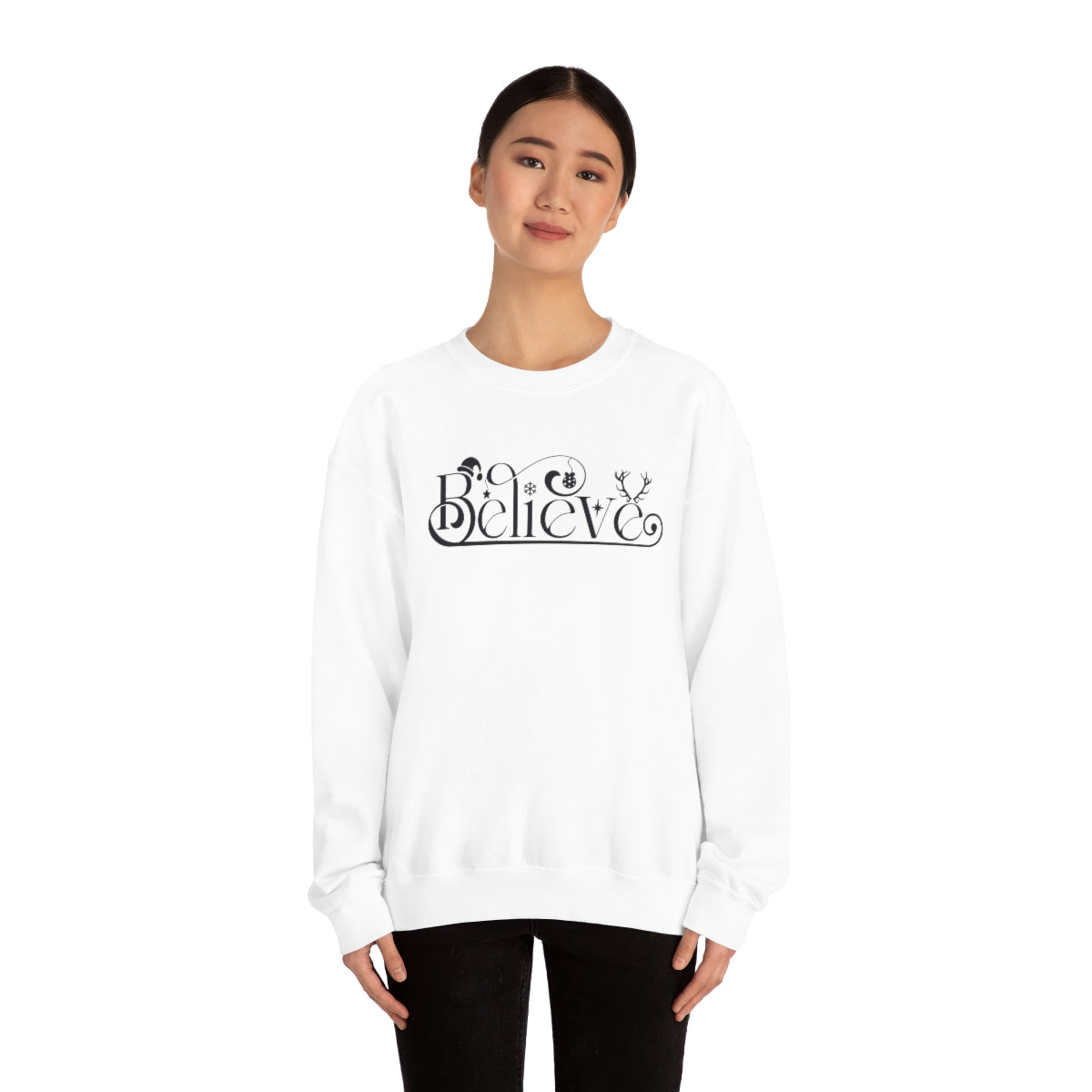 Believe Christmas Magic Holiday Xmas Sweatshirt