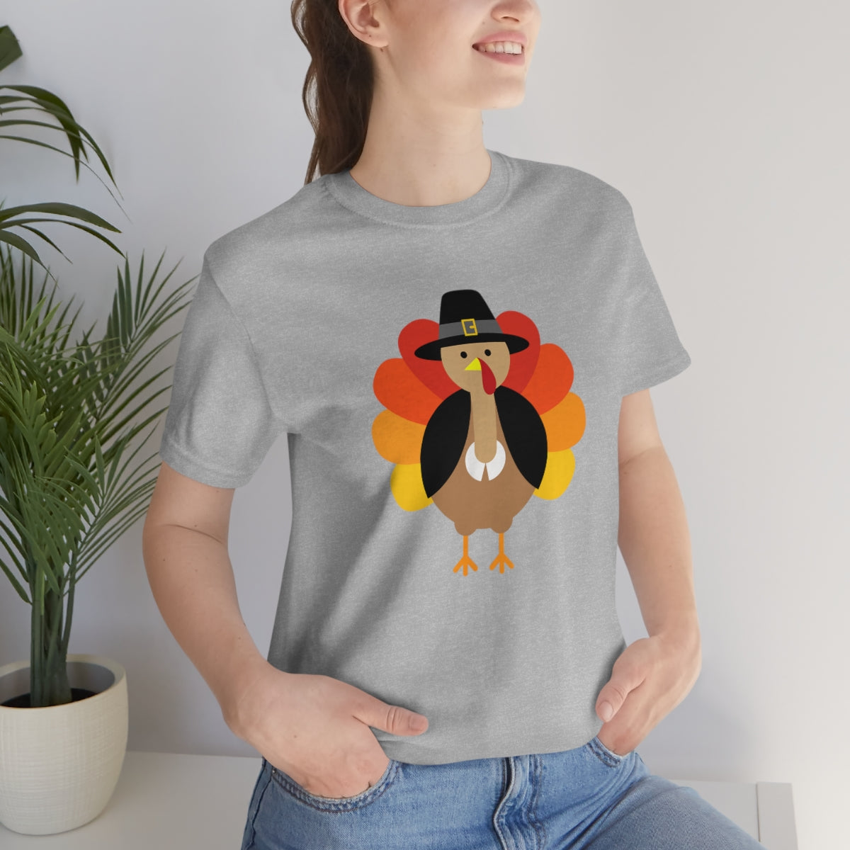 Bold Turkey Thanksgiving Tshirt Design | Thanksgiving TShirt | Thanksgiving T-Shirt | Thanksgiving Teeshirt Design on Unisex Jersey Short Sleeve Tee