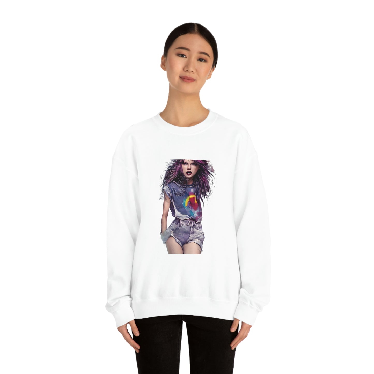 Punk Taylor Swift Rocking T Swift Taylor Swift Merch Fan Swifty Gift Crewneck Sweatshirt